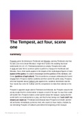 The Tempest Summary: act four, scene one 