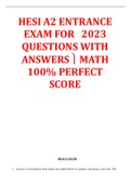 HESI A2 ENTRANCE EXAM FOR   2023 QUESTIONS WITH ANSWERS  GRAMMAR 100% PERFECT SCORE  