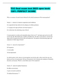 TCC final exam test 2022 open book 100&percnt; PERFECT SCORE 