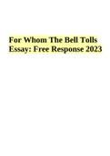 For Whom The Bell Tolls Essay: Free Response 2023 | Ernest Hemingway