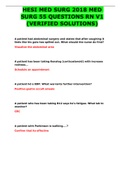 HESI MED SURG 2018 MED SURG 55 QUESTIONS RN V1 &lpar;VERIFIED SOLUTIONS&rpar;