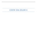 COUN 506 EXAM 4| GRADED A