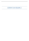 COUN 506 EXAM 3| LATEST SOLUTION 