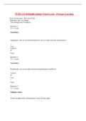 NURS 231 PATHOPHYSIOLOGY FINAL EXAM -PORTAGE LEARNING