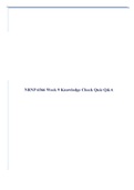 NRNP 6566 Week 9 Knowledge Check Quiz Q&A