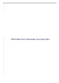 NRNP 6566 Week 5 Knowledge Check Quiz Q&A