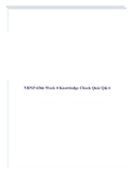 NRNP 6566 Week 4 Knowledge Check Quiz Q&A
