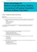 Davis Advantage for Medical-SurgicalNursing: Making Connections toPractice 2ndedition Hoffman SullivanTest Bank
