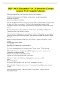 2023 USCIS Citizenship Test 128 Questions &lpar;Georgia version&rpar; With Complete Solutions