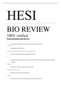 HESI BIO REVIEW 100% verified Revised 2023