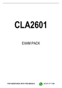 CLA2601 EXAM PACK 2023