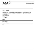 AS Level DESIGN AND TECHNOLOGY &lpar;PRODUCT DESIGN&rpar; 755W&sol;1