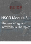 |Latest Guide| HSOR Module 8 Pharmacology and Intravenous Therapies| Questions and answers|