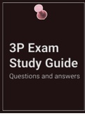 3P Exam Study Guide Questions and Correct Answers (Complete Solution)