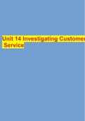 Unit 14 Investigating CustomerService