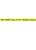 2022 AHIP Exam&colon; UNIT 1 Medicare Basics&period;