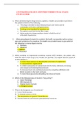 ATI PHARMACOLOGY 2019 PROCTORED FINAL EXAM-            STUDY GUIDE