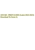 ASVAB - PREP GUIDE NEWEST VERSION (Latest 2022-2023) Download To Score A.