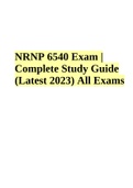 NRNP 6540 Exam | Complete Study Guide (Latest 2023) All Exams
