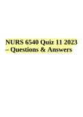 NURS 6540 Quiz 11 2023 – Questions & Answers