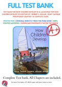 Test Bank For How Children Develop 5e & Launchpad for How Children Develop 5th edition By  Robert S. Siegler , Jenny Saffran 9781319123437 Chapter 1-16 Complete Guide .