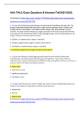 AHA PALS Exam Questions & Answers Fall 2022&sol;2023