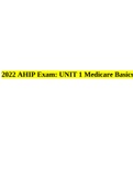 2022 AHIP Exam: UNIT 1 Medicare Basics.