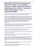 SAFe RTE 5.0(Practice Questions for the RTE 5.0 exam - your personal Journey in SAFe. Good luck! Practice continuously, let it sink it....become a SAFe Ambassador in your organization)2023