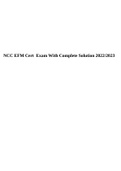 NCC EFM Cert Exam With Complete Solution 2022/2023.
