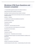 Windshear (FW) Exam Questions and Answers completed