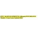 PSYC 140 DEVELOPMENTAL &lpar;lifespan&rpar; PSYCHOLOGY Module 2 Exam Latest Updated 2023&period;