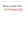HESI A2 NEW FILE A&P -TESTED August 2022