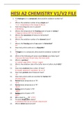 HESI A2 CHEMISTRY EXAM QUESTIONS AND ANSWERS WITH EXPLANATION NEW COMPLETE GUIDE SOLUTION.