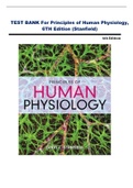 TEST BANK For Principles of Human Physiology, 6TH Edition (Stanfield)