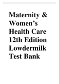 Maternity and Womens Health Care 12th Edition Lowdermilk Test Bank