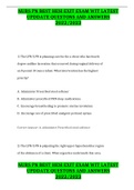 NURS PN BEST HESI EXIT EXAM WIT LATEST UPDDATE QUESTONS AND ANSWERS 2022&sol;2023