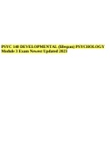 PSYC 140 DEVELOPMENTAL &lpar;lifespan&rpar; PSYCHOLOGY Module 3 Exam Newest Updated 2023&period;