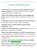 Prophecy Assessments - Core Mandatory Part I&comma; Part II & Part 3 with all the correct answers