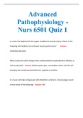 Nurs 6501 &sol; nurs6501 Advanced Pathophysiology - Quiz 1