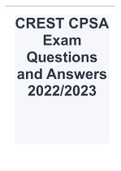 CREST CPSA Exam Questions and Answers 2022-2023