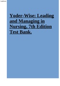 Yoder-Wise&colon; Leading and Managing in Nursing&comma; 7th Edition Test Bank&period;