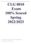 CLG 0010 Exam 100&percnt; Scored&lowbar; Spring 2022&sol;2023