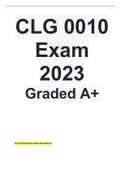 CLG 0010 Exam 2023 Graded A+