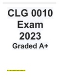 CLG 0010 Exam 2023 Graded A&plus;