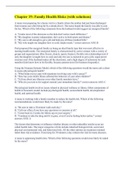 Chapter 19&colon; Family Health Risks &lpar;with solutions&rpar;