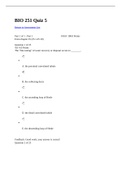 BIO 251  - Quiz 5. Questions with Answers.