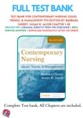 Test Bank For Contemporary Nursing Issues&comma; Trends&comma; & Management 9th Edition by Barbara Cherry&comma; Susan R&period; Jacob Chapter 1-28