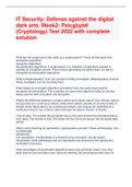 IT Security: Defense against the digital dark arts. Week2: Pelcgbybtl (Cryptology) Test 2022 with complete solution