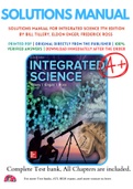Solutions Manual for Integrated Science 7th Edition by Bill Tillery&comma; Eldon Enger&comma; Frederick Ross 9781260084474 Chapter 1-26 Complete Guide&period;