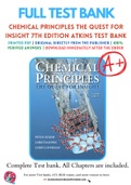 Test Bank for Chemical Principles The Quest for Insight 7th Edition by Peter Atkins&semi; Loretta Jones&semi; Leroy Laverman